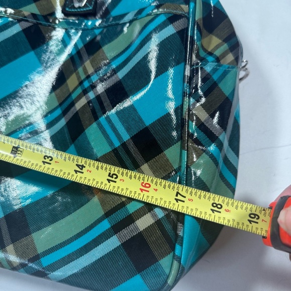 VTG  Plaid Tote Bag with Heart Accent Double Dutch Club - Picture 9 of 10